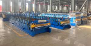 Machine à fabriquer des tôles de toiture trapézoïdales à double couche, machine à fabriquer des panneaux muraux ondulés IBR, machine à fabriquer des tuiles en <span class=keywords><strong>bambou</strong></span> effet 3D - Product Image 5