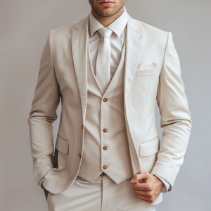 Fashion Men's 3 Piece <b>Suit</b> Set with Blazer Waistcoat Pants Slim Fit Business Office Wear Wedding Ceremony Reception Banquet - Product Image 6