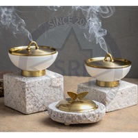 Brûleur d'encens en laiton Shree Radhey à motif arabe du Ramadan, en bois de santal indien naturel, écologique, diffuseur anti-odeur