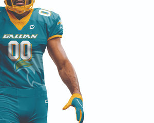 Diseño personalizado 100% poliéster transpirable tela de manga corta uniformes de fútbol americano Teamwear Jersey conjuntos para sublimación - Product Image 6