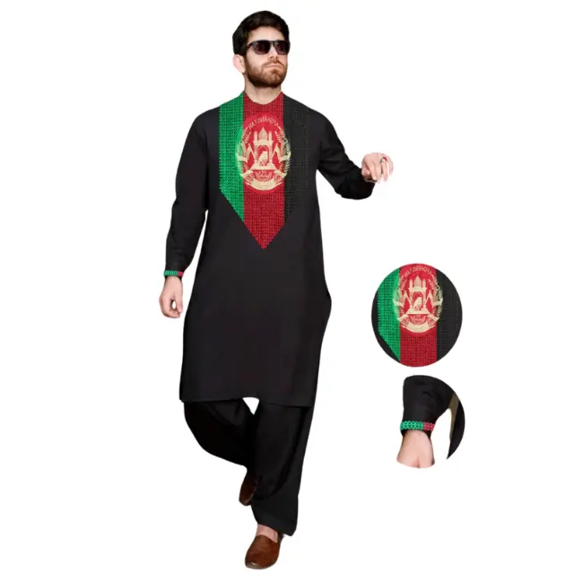 남성용 통기성 플러스 사이즈 아프가니스탄 Shalwar Kameeez Kurta 새로운 디자인 캐주얼웨어 면 직물 도매 가격 남성 의류