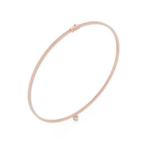 Collar de Novia de Oro Blanco de 14K con Diamantes Cultivados en Laboratorio en Forma de Pera y Redondos para Mujer, Regalo de Aniversario de Bodas de Lujo Certificado, Elegante y Fino - Product Image 3
