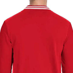 Nouveau Logo personnalisé broderie couleur unie 100% laine respirant coupe-vent écologique Varsity vestes pour hommes - Product Image 5