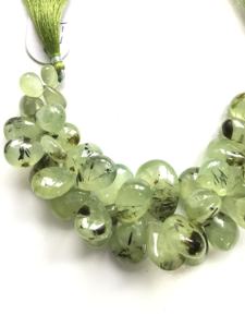 Cuentas de Prehnita Natural en Forma de Pera, Piedra Preciosa Natural para la Elaboración de Joyería Fina - Product Image 5