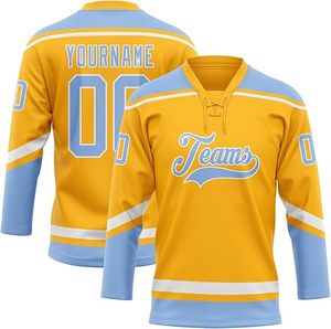 Uniforme de Hockey sobre Hielo de Alta Calidad 100% Poliéster, Conjuntos de Uniformes de Hockey sobre Hielo Hechos a Medida, Diseño de Logotipo Personalizado, Impresión Digital - Product Image 3