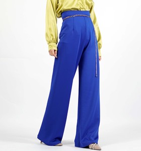 กางเกงกันยับของผู้หญิงขายาวแบบเต็มตัวเอวสูงด้านหน้าเรียบหรู - Product Image 2