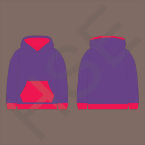 เสื้อฮู้ดแบบสวม Unisex สีสันตัดกันตามสั่ง พร้อมกระเป๋าหน้า - Product Image 2