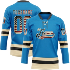 Jersey de Entrenamiento de Hockey sobre Hielo de Manga Larga de Secado Rápido por Sublimación Personalizado al por Mayor, Impresión de Logotipo Personalizado, 100% Poliéster - Product Image 4