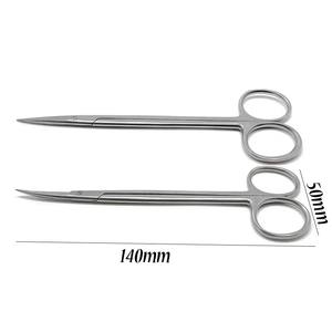 Pinzas Hemostáticas Rectas y Curvas de Acero Inoxidable, Tijeras Quirúrgicas Manuales para Veterinaria, Pesca, Medicina y Odontología, con Empuñadura Ergonómica, CE, 3 Mandíbulas - Product Image 3