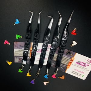 Nouvelles pinces à épiler en forme de cœur, pinces à épiler plates en forme de cœur, pinces à épiler en acier inoxydable en forme de cœur, pinces à épiler durables en vison, emballage avec logo - Product Image 2