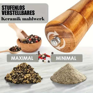 Molinillo de Pimienta de Madera con Alimentación USB Faridabio, 1 Unidad/2 Paquetes, Molinillo de Sal y Pimienta para el Hogar, Empacado en Caja - Product Image 6