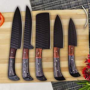 Vente en gros personnalisé de qualité supérieure OEM ODM service fait à la main en acier Damas ensemble de couteaux de cuisine avec gaine ensemble de couteaux de chef de cuisine - Product Image 1