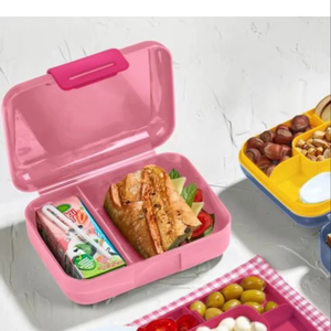 Scatola da pranzo a 5 compartimenti e 2 livelli con cucchiaio incorporato