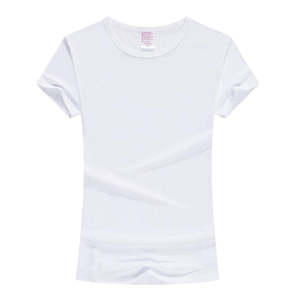 Vente en gros de haut court pour femmes grande taille de haute qualité LOGO personnalisé 100% coton vierge T-shirts pour filles sexy Femme - Product Image 3