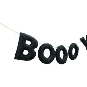 Cute Boo Felt Ghost <b>Party</b> Garland Classic Halloween Boo Felt Garland handmade felt Boo Garland - Product Image 4