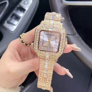 Reloj de Lujo para Hombre, Cuadrado, de Acero Inoxidable, con Movimiento Mecánico de Cuarzo de Precisión, Detalles de Diamantes Moissanite de Alta Calidad - Product Image 2