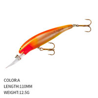 Weihai-Leurre flottant en plastique dur pour la pêche en eau douce, longue coulée, 110mm/12.5g