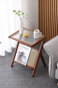 Table nordique en rotin décoratif demandé chaud avec base Table en rotin légère antidérapante mobile écologique en poids - Product Image 6