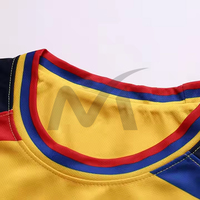 Maillot de football personnalisé pour homme, nouveau modèle 2025, domicile, Équateur, jaune et bleu, tissu respirant, col en V, pull-over