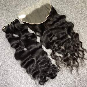 <b>Human</b> <b>Hair</b> With Closure, Black <b>Hair</b>, 100% Raw Virgin <b>Hair</b> Vietnamese <b>Hair</b> - Product Image 1