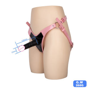 Populer mainan seks Lesbian Dual <span class=keywords><strong>Harness</strong></span> celana Dildo Strap on Wearable Double Dildo untuk wanita pasangan masturbator wanita - Product Image 6