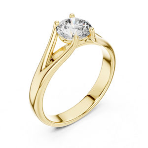 Anillo de Mujer de Oro Rosa de 14K con Diamante Redondo Cultivado en Laboratorio |   Anillo de Uso Diario |   Diamante Cultivado Nuevo - Product Image 6