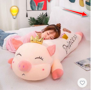 Super cute pink Princess <b>Pig</b> hug pillow as a gift - Product Image 6