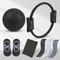 Kit de Pilates et Yoga : Bande de Résistance en Silicone, Anneau et Ballon – Ensemble Écologique pour Entraînement à Domicile, Force, Flexibilité, Équilibre et Renforcement du Core