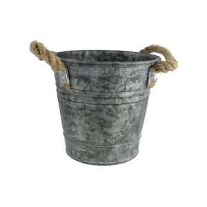 Maceta Cuadrada de Metal Galvanizado para Exteriores, Jardinera con Recubrimiento de Zinc y Asas para Suculentas y Hierbas - Product Image 2