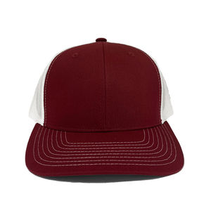 Gorra de camionero de algodón granate personalizada con malla transpirable para uso diario y estilo distintivo, hecha a mano en el fabricante de Vietnam - Product Image 1