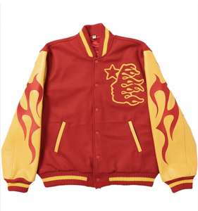 100% cuero de vaca Varsity Letterman chaquetas Cachemira lana OEM servicio variedades disponibles - Product Image 6