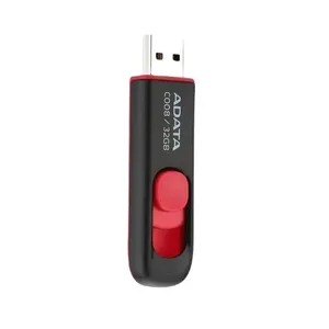 Unidad Flash USB 2.0 Adata C008 de 32 GB, Negra y Roja, Material Plástico y Metálico, Compatible con PC, Nueva en Stock con Caja de Regalo - Product Image 2