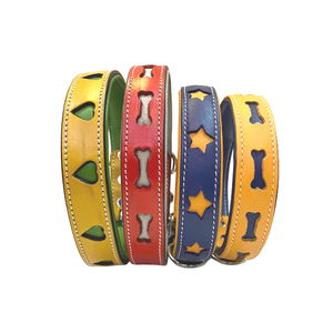 Collier pour chien luxueux et confortable, clouté, en cuir véritable pleine fleur, fabriqué à la main, logo personnalisé, fournisseur de marque privée, meilleur choix - Product Image 6