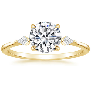 Modern Elegant 925 Sterling <b>Silver</b> Moissanite Ring with Side Accents Classic Wedding Anniversary Engagement Gift for Parties - Product Image 5