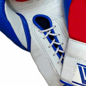 ถุงมือชกมวยแบบผูกเชือก Winning สีแดง ขาว น้ำเงิน หนังแท้คุณภาพพรีเมียม สำหรับฝึกซ้อมและแข่งขันมวย ขนาด 8oz 10oz 12oz - Product Image 6