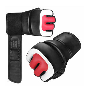 Gants MMA demi-doigts avec logo personnalisé Gants de grappling en cuir Propre conception à bas prix Vente en gros - Product Image 6