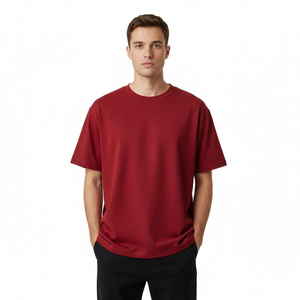 T-shirt col rond pour hommes fournisseur d'usine OEM vente en gros sur mesure en coton doux respirant confortable vêtements de ville décontractés - Product Image 1