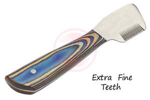 Cuchillos Peladores con Mango de Madera de Agarre Cómodo y Dientes de Acero Inoxidable, Peines Peladores de Primera Calidad, 1 Pieza - Product Image 3