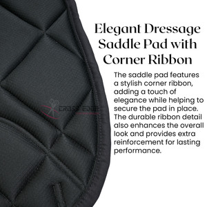 Tapis de selle de vente chaude pour cheval Tapis de selle en satin ultra-doux de Western avec doublure légère en polycoton à noyau en mousse - Product Image 5