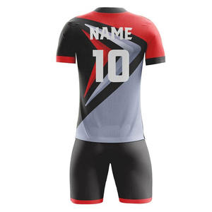 Vente en gros de qualité supérieure unisexe taille plus drapeau football uniformes ensembles respirants pour adultes taux chaud - Product Image 5