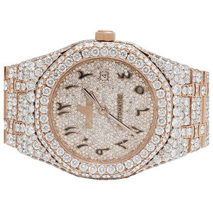 Montre en acier inoxydable sertie de quartz et de moissanite - Édition limitée Marque de luxe de mode VVS - Product Image 2