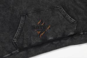 Sudadera con Capucha de Forro Polar de Invierno Lavada al Ácido de Poliéster/Algodón de Alta Calidad al por Mayor, Serie High Street, Lavada a la Piedra Vintage - Product Image 4