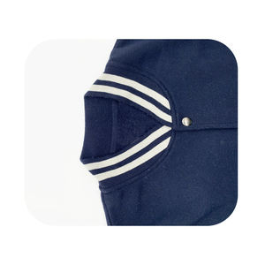 Prix d'usine veste universitaire de baseball en tissu polaire en polyester avec logo personnalisable veste de baseball vintage pour jeunes hommes - Product Image 4