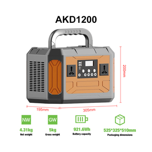 สถานีพลังงานฉุกเฉินแบบพกพา1200W ระบบเก็บพลังงานเครื่องกำเนิดไฟฟ้าพลังงานแสงอาทิตย์921.6Wh บ้าน - Product Image 2