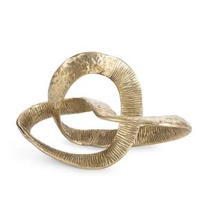 Modern Tabletop Metal Sculpture Decor Piece Designed To Elevate Contemporary Interior Aesthetic Themes - Product Image 6