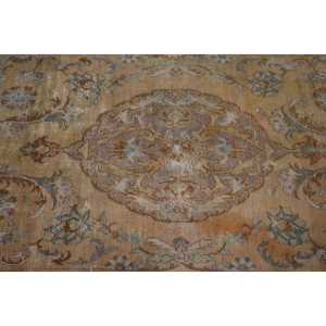 พรมตุรกีขนาด 3.7x9.7 ฟุต, พรมวินเทจแบบ Runner, พรมขอบสีน้ำตาลเบจ - Product Image 5