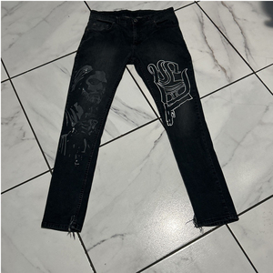 Nouveauté Arrivée en Gros Jeans Vintage SDL pour Hommes Déchirés Stretch Slim avec Taille Moyenne au Pakistan - Product Image 4