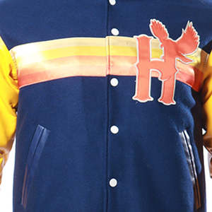 Veste de baseball de qualité supérieure, style universitaire, pour homme, avec manches en cuir - Product Image 3