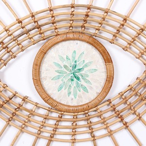 High Quality Eye 70x50 cm <b>MOP</b> Rattan <b>Wall</b> Decoration Elegant New Design Rattan <b>Wall</b> Decoration Handmade in Vietnam - Product Image 3