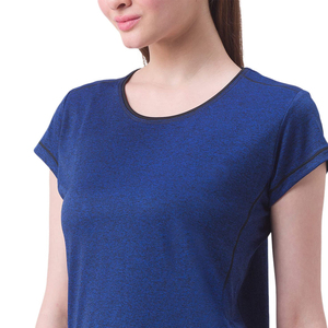 Prix de gros T-shirts pour femmes à col rond Hauts confortables décontractés à manches courtes T-shirt personnalisé de couleur unie T-shirts pour femmes - Product Image 4